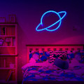 Miniatyrbild 5 av 5: Led Neon Skylt Planet Neon Ljus Moln Blixt Led Vägglampa Väggdekor Batteri/USB Drivs