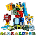 Miniatyrbillede 3 af 5: Gudi samle robotter transformationsbyggesæt actionfigur bilmodel deform tal bogstaver alfabet matematik pædagogisk legetøj（Abcd ingen æske）
