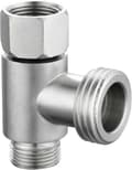 3-vägs 3/8\" och 1/2\" 3-vägs Adapter T-koppling Rostfritt Stål 3/8\" Vattenledning T-koppling Borstad Nickel