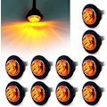 Miniatyrbilde 1 av 5: Vanntett 3/4\" Rund Led Foran, Bak, Side, Bil Eller Lastebil Markørlampe, 12v