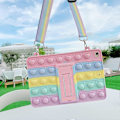 Miniatyrbild 3 av 5: Fodral för iPad Mini 6 2021 - Bubbel Fidget Sensoriskt iPad 8.3 Fodral för Barn Snyggt Regnbåge Mjukt Släpp Stress Stötsäkert Fodral med Vikbart Stativ (Regnbåge)