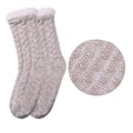 Miniatyrbilde 3 av 5: Dame Sokker Myke Varme Koselige Fuzzy Fleece-fôret Med Grippers Tøffelsokker（Blå）