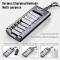 Miniatyrbilde 5 av 5: LCD-skjerm, lader, 8-spor lader, batterilader, nimh-lader, ladeboks, batteriladere, aa-lader, aaa-lader, batterilader