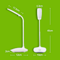 Miniatyrbillede 2 af 5: Skrivebordslampe Øjenbeskyttelse Led Lampe Fleksibel Sengebordslampe Led Læselampe Hvid