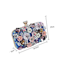 Miniatyrbild 4 av 4: Kvällväska, festväska pärlor kvällväska bröllopshandväska pärlbroderad paljettblomma koppling metall (guld)