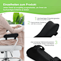 Miniatyrbillede 5 af 8: 2 ergonomiske armlæn, memory foam albuepude, sort/grå
