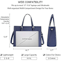 Miniatyrbilde 3 av 5: Kvinners Laptop Bag Vanntett Lett Lær 15,6 Tommers Datamaskin Tote Bag Business Office Mappe