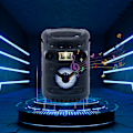 Miniatyrbild 1 av 5: Bluetooth-högtalare, bärbar utomhusstereo med färgade löpande lampor（Fri storlek，Svart）