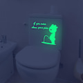 Miniatyrbilde 2 av 5: Dww-2stk Glow-in-the-Dark Cartoon Villain Klistremerker, Morsomme Veggklistremerker for Toalett, Bad, Kjøkken, PVC