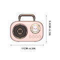 Pikkukuva 3 / 3: Retro-kannettava kaiutin, Bluetooth-äänentoistojärjestelmä, pieni kannettava kodin subwoofer, langaton ulkokäyttöön, minikokoinen kädessä pidettävä (vaaleanpunainen)