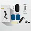 Miniatyrbillede 1 af 2: Ny 360 Foldbar Magnetisk Bils Telefonholder Foldbar Bils Telefonholder Legering 2023（Sølv）