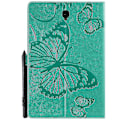 Miniatyrbilde 2 av 5: KT Tablet Series-3 [Imprint Butterfly] Stativ Lær Tabletholder for Samsung Galaxy Tab S4 10.5 T830 T835 T387