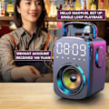 Miniatyrbild 2 av 5: Bluetooth trådlös högtalare bärbar kolumn högtalare subwoofer utomhus musikcenter dator FM-radiohögtalare（svart）