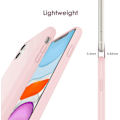 Miniatyrbild 5 av 5: Silikonfodral för iPhone 11 (2019) 6,1 tum, Silkeslen Yta Helkroppsskyddande Fodral, Stötsäkert Omslag med Mikrofiberfoder (Rosa)