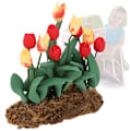 Pikkukuva 3 / 5: 1:12 Miniatyyrinukkekoti Kukka Tulppaani Koriste Puutarha Huoneen Sisustus Tarvike