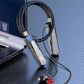 Miniatyrbillede 5 af 5: Bluetooth 5.3 Dual-mode Spil/musik Hals Bluetooth Headset Sort Teknologi Intelligent Skridttæller Headset