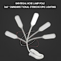 Miniatyrbild 3 av 5: Lätt att bära LED-klämma läslampa bärbar 360 roterbar nattlampa för hem sovrum studie（Svart）