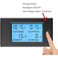 Miniatyrbild 4 av 5: MSBD Voltmeter Ammeter 12V DC 6.5-100V 20A, Spänningsmätare Wattmeter Testare Spänning Ström Effekt Energi Digital LCD Energimätare DC20A