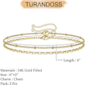 Miniatyrbild 2 av 5: Smalta Gyllene Armband för Kvinnor, 14K Guldpläterat Justerbart Lagerarmband Söt Onda Öga Oval Kedja Pärla Bar Sköldpadda Gyllene Armband för Kvinnor Smycken