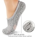 Miniatyrbild 3 av 5: Damstrumpor No Show Athletic Ankle Socks Cushioned Running Low Cut 5 Par/Färg: Grå/Storlek:5-8