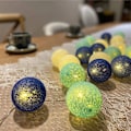 Miniatyrbild 3 av 3: LED-bomullsboll ljusslinga, 3M, 20 LED-bollar, inomhusdekoration för jul, fester