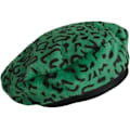 Miniatyrbilde 1 av 5: Beret for Kvinner Leopard Print Flat Top Hat Høst Vinter Zebra Mønster Plysj Beret Heklet Beanie Beret Slouchy Maler Cap（One Size，Zebra Mønster）