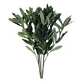 3 stk kunstige planter simulerte grøntdekorasjoner plast olivenblader planter（42X39CM，grønn）