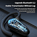 Miniatyrbild 1 av 5: Bluetooth-headset, luftledningsheadset, smärtfritt bärande, digital display, öronmonterat, enkelörat, 5.2 Bluetooth-headset, headset A