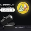 Miniatyrbillede 4 af 5: Juleprojektorlampe Led-projektorlampe 4 udskiftelige lampe mønstre Indendørs projektorlampe Feriebelysning