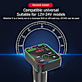 Pikkukuva 3 / 5: Langaton Bluetooth5.0 Fm-lähetin Kaksi Usb&type-c Nopea Laturi Bluetooth Auton Sarja Auto Mp3-Soitin Radiosovitin Tukee Handsfree-Puheluita Tf-Kortti