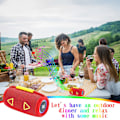 Miniatyrbilde 1 av 5: Bærbar Bluetooth-høyttaler for utendørs bruk, sylinderformet med fargerike lys, håndholdt subwoofer, gavehøyttaler, utsalg (rød)