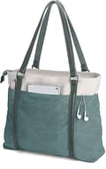 Dame Laptop Tote Arbeidslys Patchwork Canvas 15,6\" Tote Lommebok