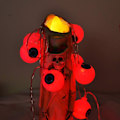 Miniatyrbilde 2 av 4: 30 LED Halloween-øyeeplelys, 8 moduser fe-lys med fjernkontroll, vanntett batteridrevet