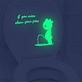 Miniatyrbilde 5 av 5: Dww-2stk Glow-in-the-Dark Cartoon Villain Klistremerker, Morsomme Veggklistremerker for Toalett, Bad, Kjøkken, PVC