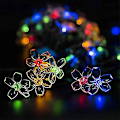 Miniatyrbilde 4 av 4: Solcelledrevne lyslenker, 23 fot 8 moduser 50 LED solcelledrevne eventyrlys Vanntett utendørs