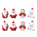 Miniatyrbild 1 av 3: 8 st julgranspynt Resin Mini Figuriner Jul Resinleksaker För Heminredning