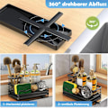 Miniatyrbillede 5 af 7: Afløbsstativ, holdbart køkkenarrangør i rustfrit stål, bestikholder og svampeholder med afløbskanal, 10,6×15,7×26,5 cm