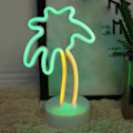 Miniatyrbild 3 av 5: Kaktus Neon Vägg Barnkammare Batteridriven Skrivbordsram USB-driven Nattlampa Heminredning Kokosnöt