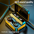 Miniatyrbild 1 av 5: S590B Led Digital Display Bluetooth 5.0 Trådlösa Hörlurar 9D Stereo Öronproppar