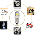 Pikkukuva 2 / 4: 10 kpl E10 12v viileän valkoista LED-lamppua 5smd 0,5w 50lm Lampcool White