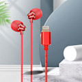 Pikkukuva 4 / 5: Korvanapit In-Ear -kuulokkeet yhteensopivat IPhone 11 Pro Max IPhone X -punainen