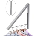 Miniatyrbillede 1 af 5: Sammenklappelig vægmonteret knagerække i aluminium med knage, vægkrog til tøj, knage til hjørner, altaner, tørretumblere, badeværelse