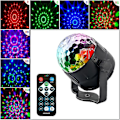 Miniatyrbilde 3 av 4: Discokule LED-festlampe, musikkstyrt diskolys-effekter, diskolys med USB-kabel, 360 roterbart festlys med fjernkontroll