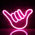Pikkukuva 1 / 3: Sormi Neon-kyltti Onnen ele Pinkki Neon Neon-valokyltti Käden muotoiset Neon-valot Makuuhuoneen baariin