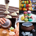 Miniatyrbillede 3 af 5: 48-kapacitets non-stick silikone macaron bagemåtte non-stick silikone macaron bageform sæt kapacitet macaroon kit