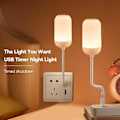 Miniatyrbillede 2 af 5: Usb Touch Natlampe Usb Direkte Stik Dæmpbar Bordlampe Til Powerbank Camping Pc Bærbare Computere Bog Natbelysning