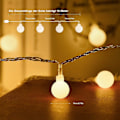Miniatyrbilde 3 av 5: Sfæriske lyslenker, utendørs lyslenker med 100 LED-sokkel 8 moduser