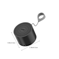 Pikkukuva 3 / 5: Bluetooth-kaiutin Langaton Subwoofer Kannettava Ulkoilureppu Pieni Kaiutin Metalli Pienet Terästykit（Vapaa Koko，Musta）