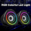 Miniatyrbild 5 av 5: Datorhögtalare Skrivbord PC Bärbara högtalare Rgb Mini Gaming Högtalare Usb-drivna Kompatibla med PC, Bärbar dator, surfplattor