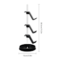 Miniatyrbild 3 av 5: Transparent rörkontrollstativ Justerbart spelkontroll Headset Hanger för alla universella spel-PC-tillbehör,A（Svart）